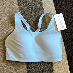 Athleta NWT lite blue ADVANCE Bra Womens 34 DD